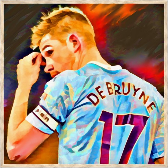 Affiche Kevin De Bruyne - Affiche de football de Manchester City | Affiche Kevin De Bruyne 2023 | 50 x 50 cm | joueurs de football célèbres