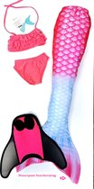 Zeemeermin staart set| Mermaid staart, Bikiniset en Monovin | Pastel maat 110 | Nieuw model 2024!