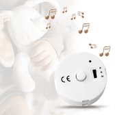 Praatknop - Voice recorder - Persoonlijk cadeau voor hem / haar - 60 sec audio opnemen en afspelen - Wit - Compact