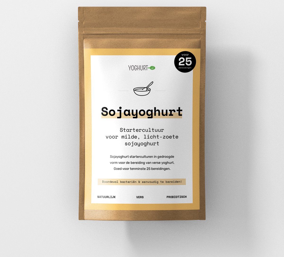 Yoghurt.nl sojayoghurt starterculturen vegan 3 zakjes