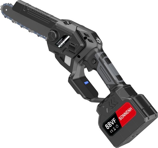 Accu kettingzaag met borstelloze motor en oliestysteem, 1500W, 2x3000mAH batterijen, 2 kettingen — afbeelding 2