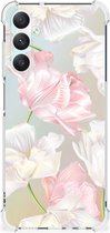 GSM Hoesje Geschikt voor Samsung Galaxy A05s Leuk TPU Back Cover met transparante rand Mooie Bloemen