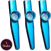3 Stuks - Kazoo (Blauw) - blaasinstrument - Kazoo fluit - Muziekinstrument