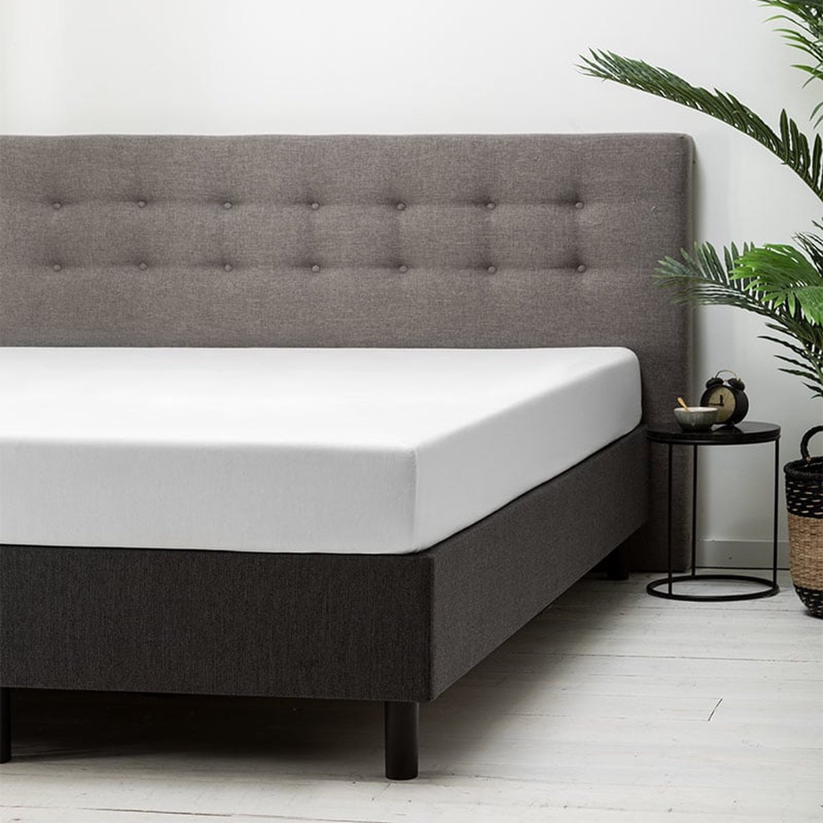 Standaard hoeslaken - Maat: 200 x 210/220 ccm - Katoen - Wit - Fresh & Co