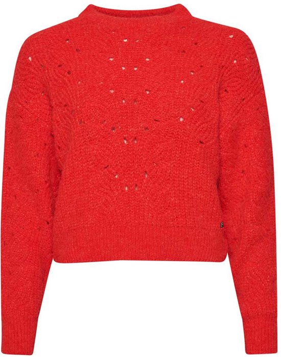 Superdry Vintage Pointelle Cable Sweatshirt Oranje L Vrouw