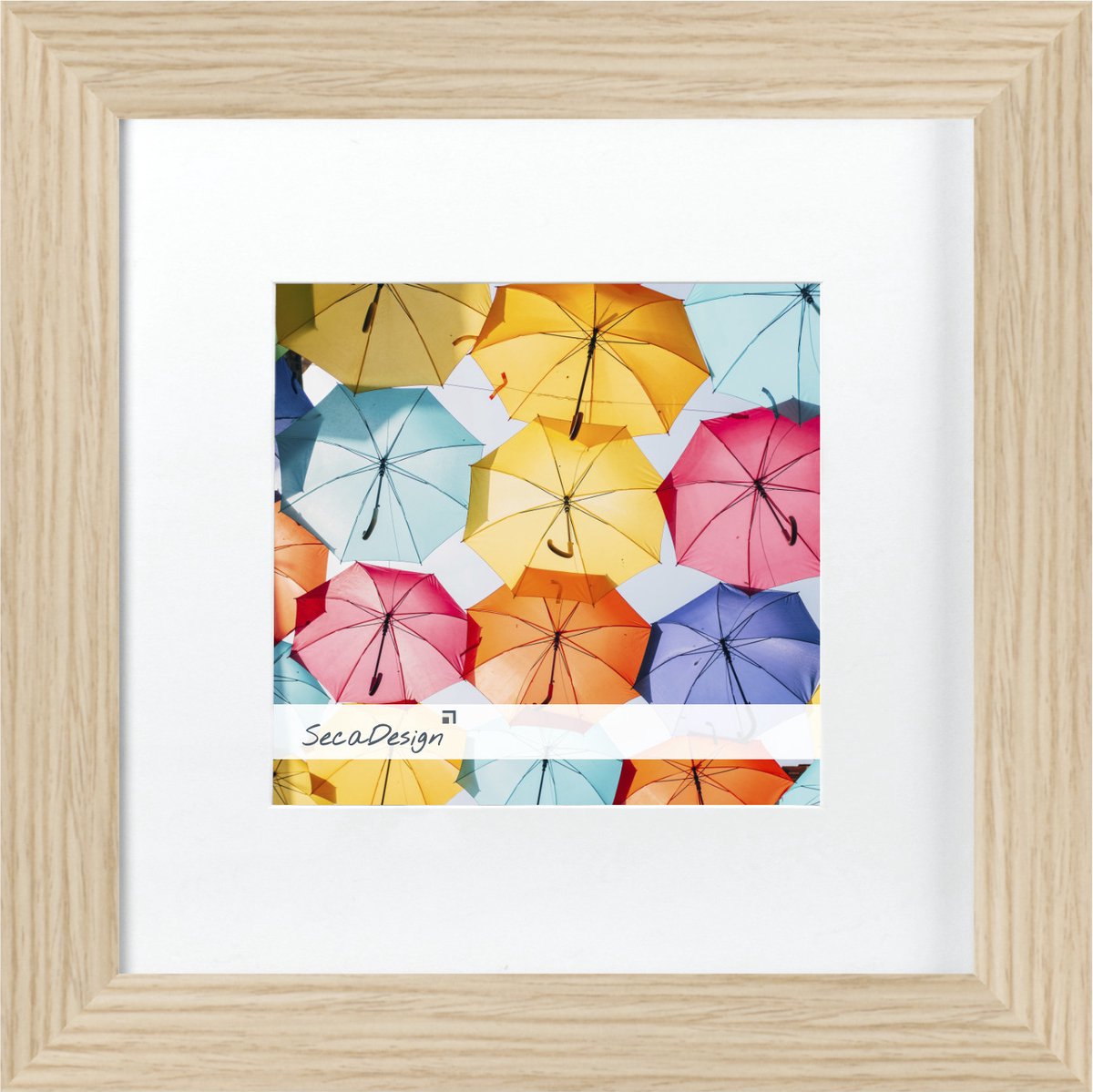 Fotolijst - SecaDesign - Fika - 30x30 / 20x20 cm fotomaat met passe-partout - Naturel - Fotokader