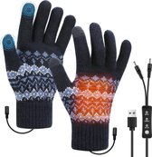 DiverseGoods Verwarmde Handschoenen voor Dames en Heren - Winterhandschoenen - Touchscreen-handschoenen - Gebreide Vingerhandschoenen - Sport, Warme Winterhandschoenen - Gebreide Handwarmers - Laptophandschoenen