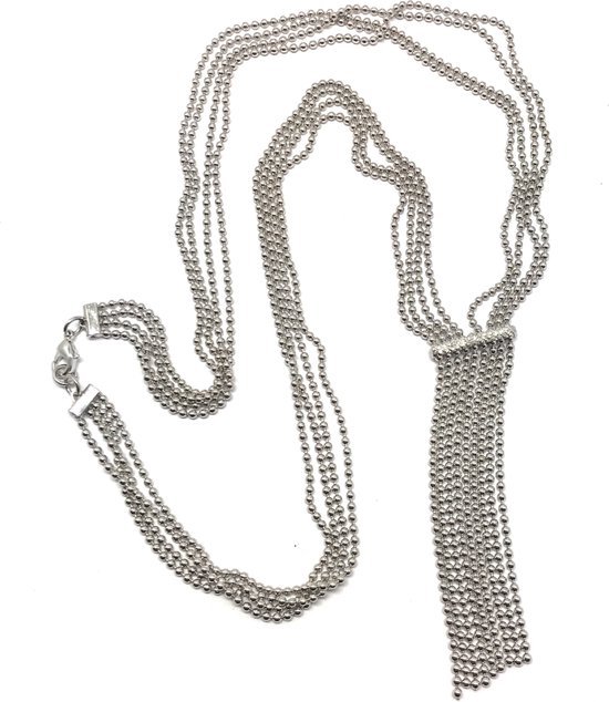 Behave Ketting zilver kleur - met simpele hanger - 30 cm