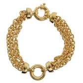 Behave Armband - goud kleur - minimalistische schakelarmband - 18 cm
