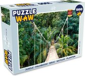 Puzzel Jungle - Palmboom - Brug - Natuur - Planten - Legpuzzel - Puzzel 1000 stukjes volwassenen