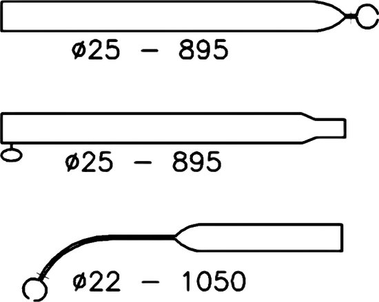 Campking Voortentspanstok 25/22 mm 210-275cm Alu. - Stokdelen van Campking — afbeelding 3