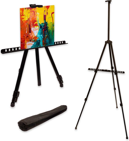 Artina Corsica 24-delige verfset – acrylverfset met 8 x 12 ml acrylkleuren, canvas 30 x 40 cm & 20 x 20 cm, penselen en meer – kunstenaarsset voor beginners en hobbykunstenaars