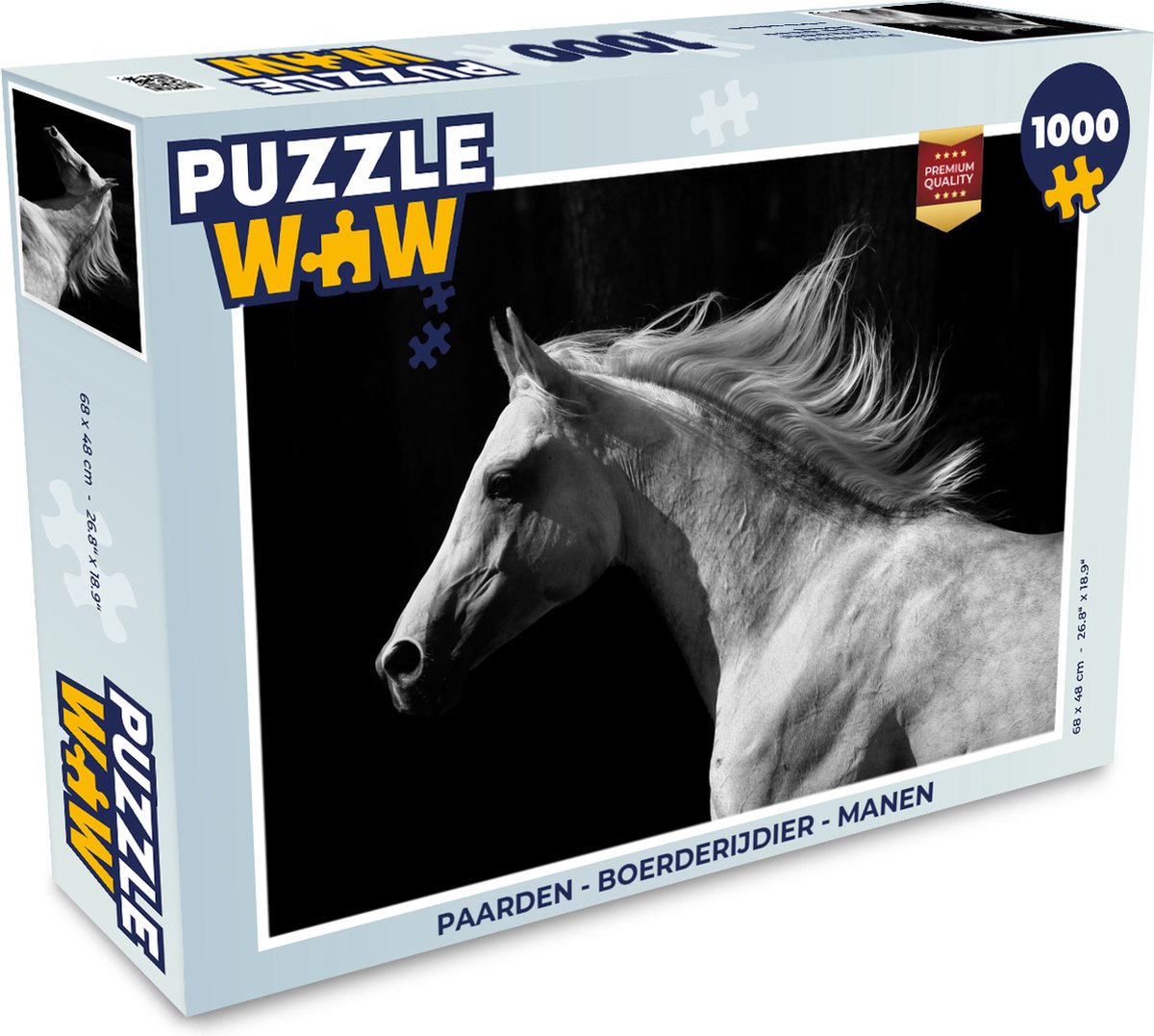 Puzzel Paarden - Boerderijdier - Manen - Legpuzzel - Puzzel 1000 stukjes volwassenen