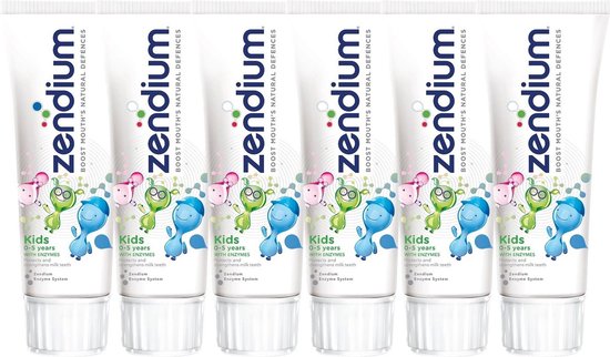 Zendium Kids - Tandpasta 0-5 jaar - 6 x 75 ml