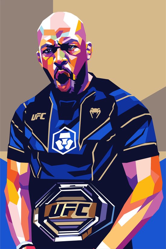 Jon Jones Poster | UFC | MMA Poster | Bones | 51x71cm | Pound for Pound | Wanddecoratie | Muurposter | Pop Kunst | Sport Poster | Geschikt om in te lijsten