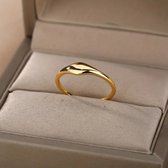 Ring ouverte de style rétro plaquée or 18 Gold
