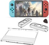 CHPN - Nintendo Switch backcover case - Geschikt voor OLED Nintende Switch - Hoesje voor Nintendo switch - Schokbestendig - Bescherm Case - Transparant - Backcover