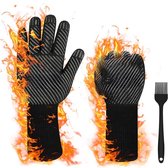 Grillhandschoenen - Hittebestendig tot 800 °C, Universele Maat - Ideaal voor Koken, Oven, Barbecue en Lassen - Klassiek Ontwerp