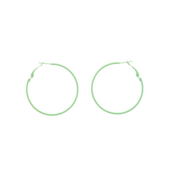 Behave Oorbellen - oorringen - neon - groen - 4.5 cm