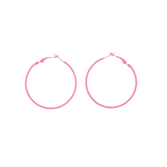 Behave Oorbellen - oorringen - neon - roze - dames - 4.5 cm