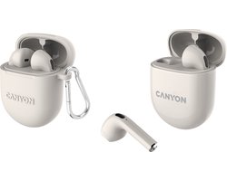 Canyon TWS-6 Bluetooth Headset - Gaming Mode/BT 5.3 - Beige