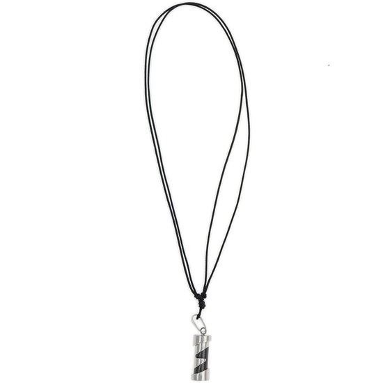 Behave Zilver ketting dames – zwart zilver hanger - kort/lange ketting