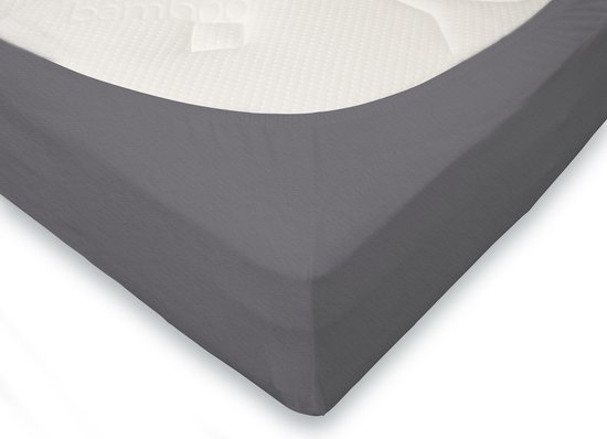 Eleganzzz Hoeslaken 180gr/ m2 Flanelle de haute qualité 35cm Hauteur d'angle - Anthracite - Hoeslaken 80x200cm - Draps housses -housses - Simple