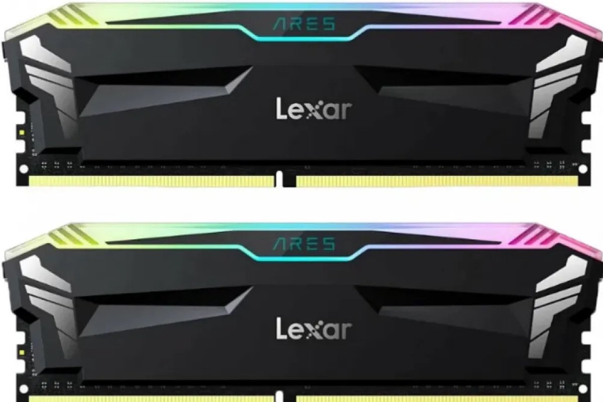 Lexar Ares RGB LD5BU016G-R6000GDLA - Geheugen - DDR5 - 32 GB: 2 x 16 GB - 288-PIN - 6000 MHz / PC5-48000 - CL30 - 1.4V - XMP 3.0 - AMD EXPO - On-die-ECC - RGB - zwart