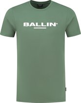 Ballin Amsterdam - Heren Regular fit T-shirts Crewneck SS - Forest Green - Maat XL