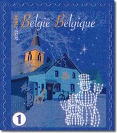 Bpost - Kerst BE - 10 postzegels tarief 1 - Verzending België - Versierd huis - kerstzegels