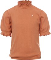 T-shirt Filles pointel - Abricot doux