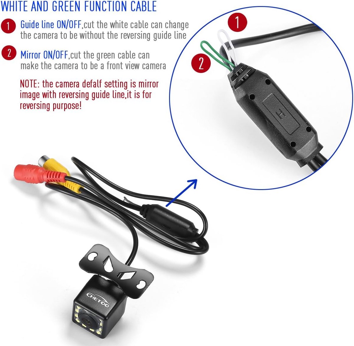 ProRide Achteruitrijcamera 12V - HD Ready met Nachtzicht - ARC-103-IR