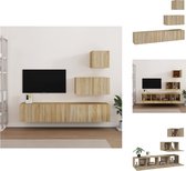 vidaXL TV-meubelset - Sonoma eiken - Bovendste- 30.5x30x30cm - Middelste- 60x30x30cm - Onderste- 80x30x30cm - Kast