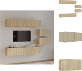 vidaXL Ensemble de meubles de télévision - Chêne Sonoma - 80 x 30 x 30 cm - 60 x 30 x 30 cm - Meuble