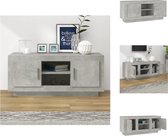 vidaXL Stereokast Betongrijs - 102 x 35 x 45 cm - Praktisch hifi-meubel - Kast