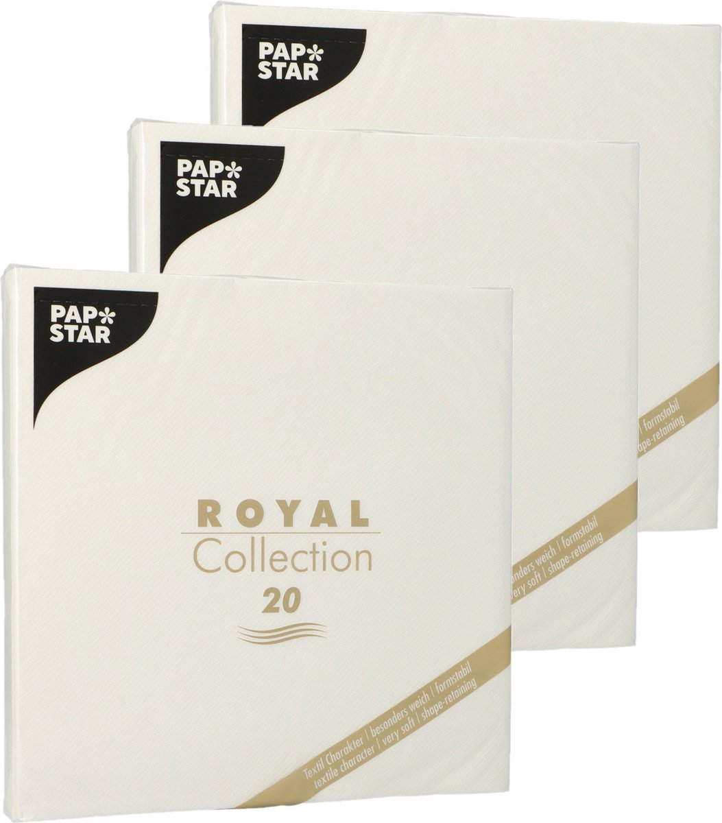 Servetten - 60x - wit - 40 x 40 cm - Witte feest versiering servetten