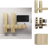 vidaXL Hangende tv-kasten - spaanplaat - 30.5 x 30 x 30 cm / 30.5 x 30 x 90 cm / 60 x 30 x 30 cm - Sonoma Eiken - Kast