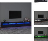 vidaXL tv-meubel - 270x35x40 cm - Met RGB LED-verlichting - zwart - bewerkt hout - vidaXL - Kast