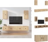 vidaXL TV-meubelset Sonoma Eiken - 80 x 34.5 x 40 cm - Trendy design - Kast