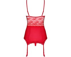 Obsessive - Lovica Korset & String Rood S/M