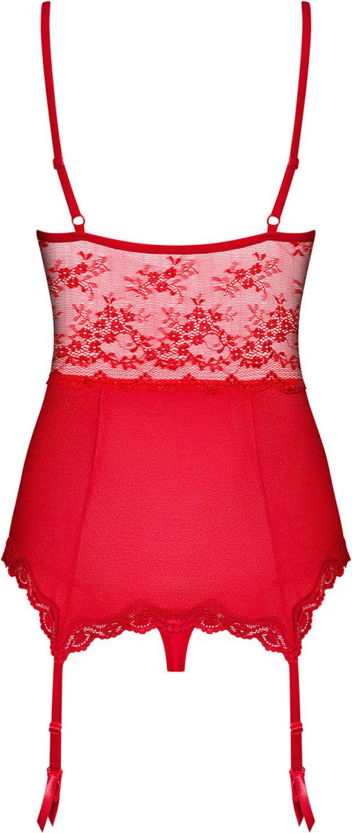 Obsessive - Lovica Korset & String Rood S/M