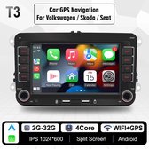 Autoradio - Volkswagen, Skoda & Seat - Apple Carplay & Android Auto - 2+32GB - Android 12 - Navigatiesysteem - 7 Inch HD scherm