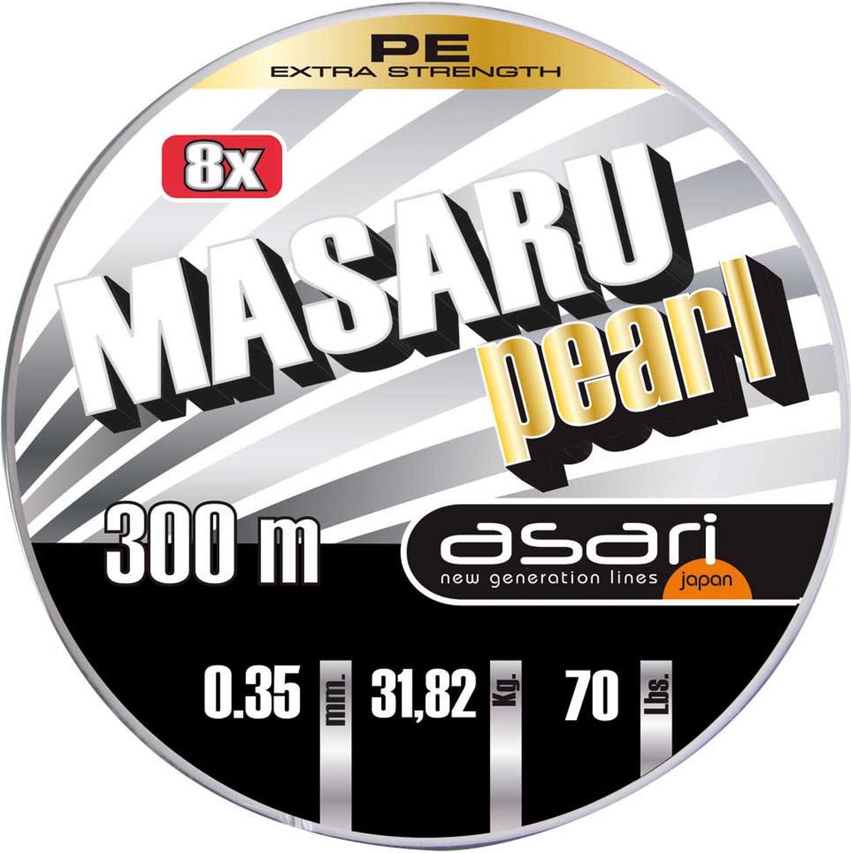 Asari Masaru Pearl Gevlochten Vislijn 300 M Groen 0.400 mm
