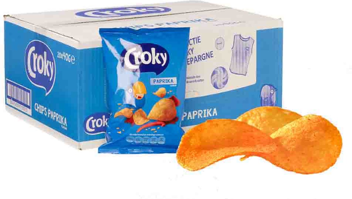 PATATAS FRITAS Bolsa CROKY PAPRIKA (20ud x 40gr)