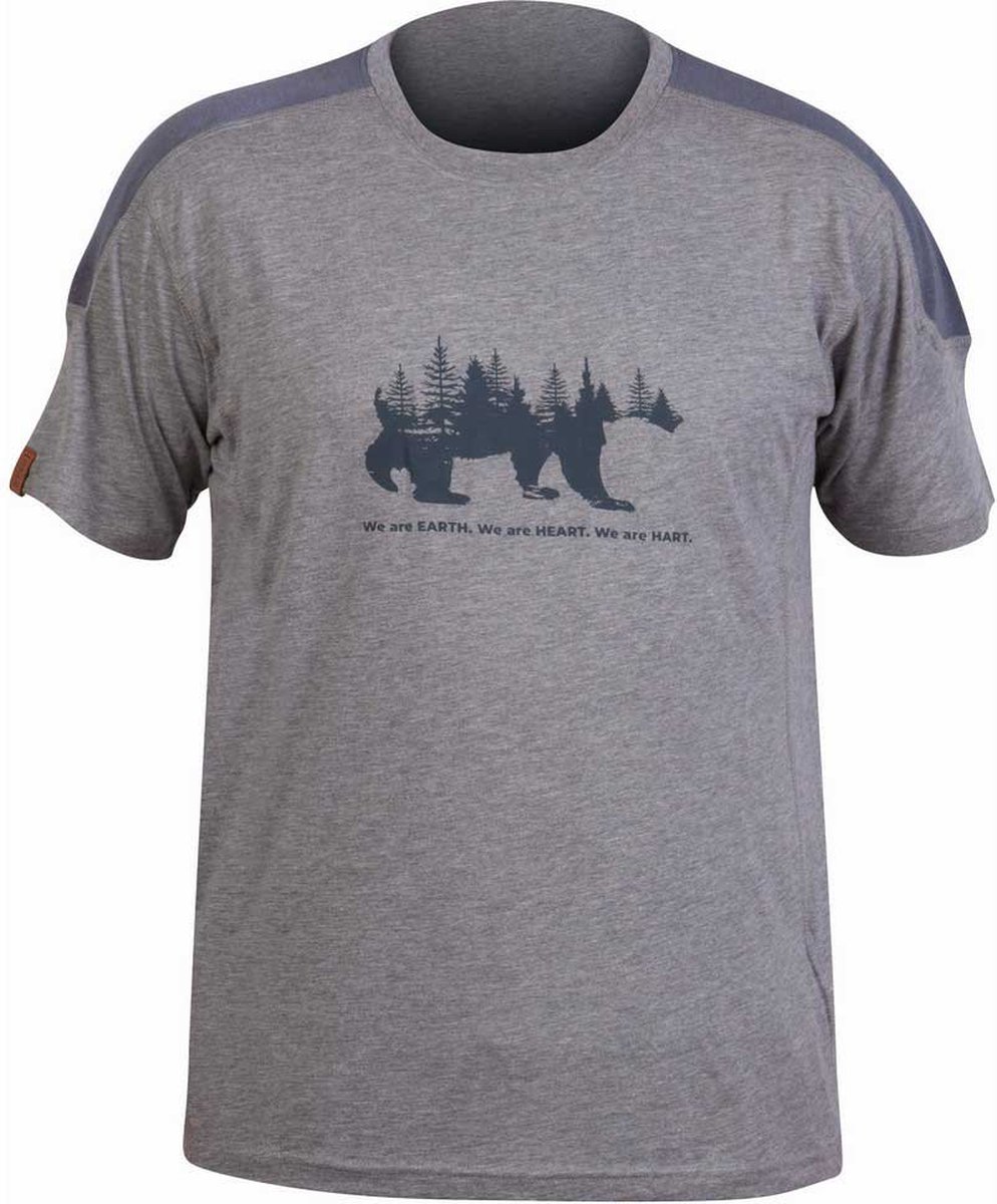 Hart Hunting Bear T-shirt Met Korte Mouwen Man Grijs