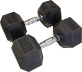 Hexa Dumbbells Focus Fitness - Set 2 x 18 kg - losse gewichten