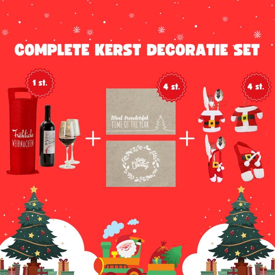 Kerst set kerst decoratie Kerst Placemat Tafellaken Tafeldecoratie bol