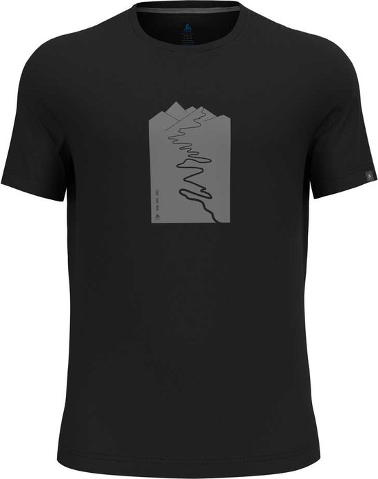 Odlo Crew Nikko Trailhead T-shirt Met Korte Mouwen Zwart S Man