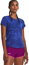 Under Armour Streaker Speed Camo T-shirt Met Korte Mouwen Blauw XS Vrouw