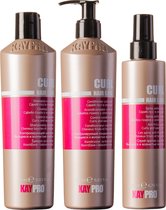 KayPro Curl set shampooing 350 ml & après-shampooing 350 ml & laque pour cheveux 100 ml - ensemble idéal pour prendre soin des cheveux bouclés - coffret de soins capillaires - coffret cadeau - coffret cadeau - cadeau de Noël - pack économique